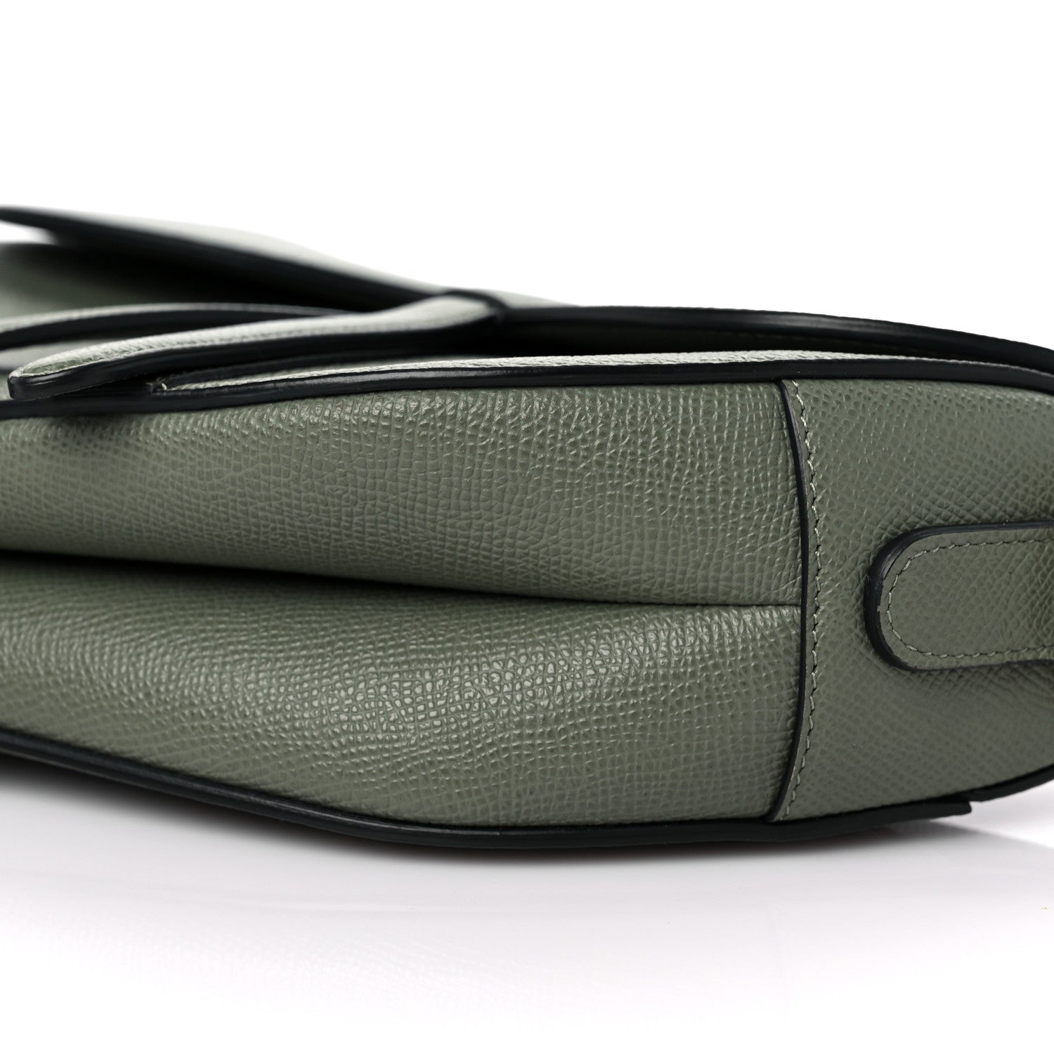 Christian Dior Grained Calfskin Saddle Bag Green 8 of 9
