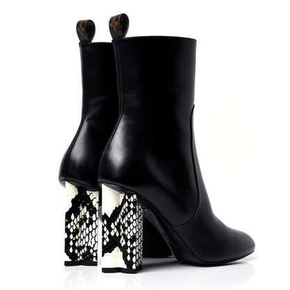 Louis Vuitton Calfskin Silhouette Ankle Boots 38 Black 3 of 5