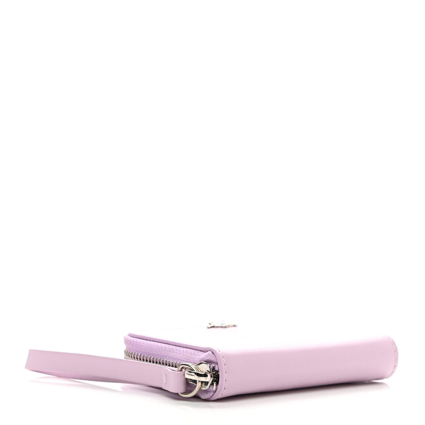 Calfskin Medusa Compact Zip Around Wallet Desert Pink