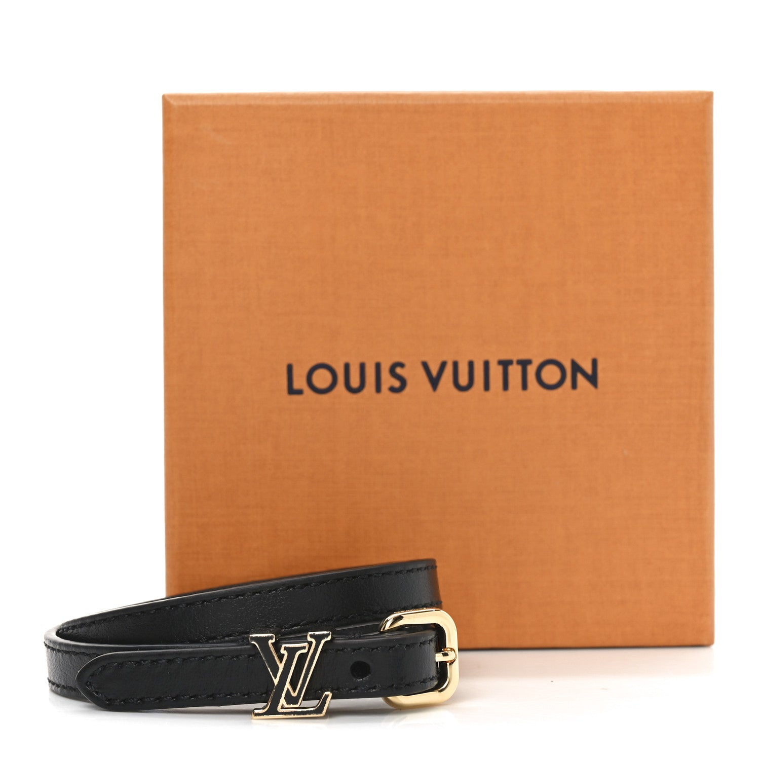 Louis Vuitton Calfskin Enamel LV Darling Bracelet Black 5 of 5