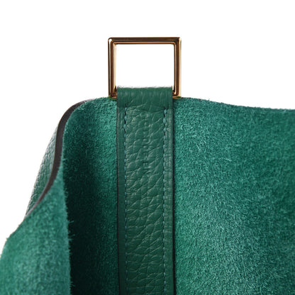 Hermes Taurillon Clemence Picotin Lock 26 GM Vert Vertigo 7 of 8