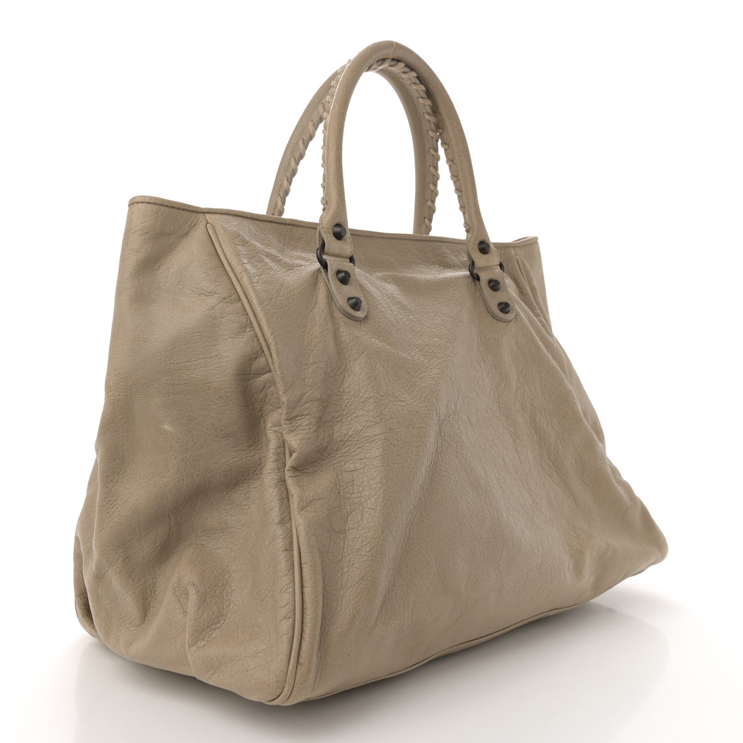 Balenciaga Agneau Classic Hardware Large Sunday Tote Latte Beige 4 of 14