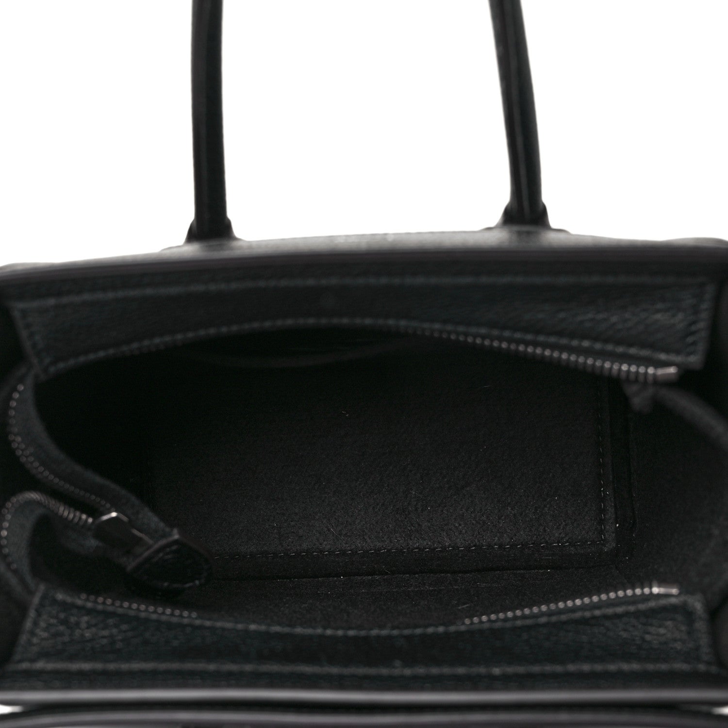 Celine Drummed Calfskin Nano Luggage Black 9 of 19