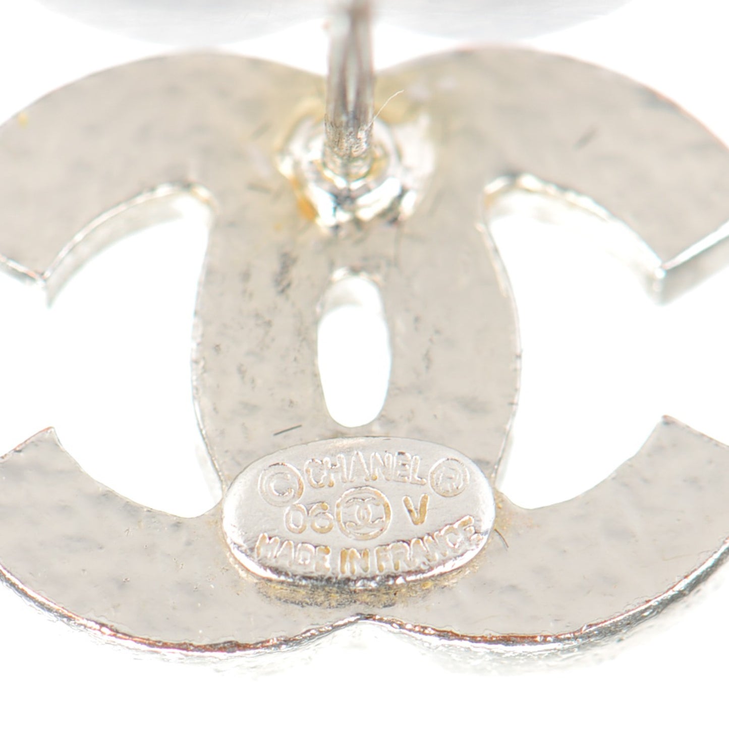 Crystal CC Earrings Silver