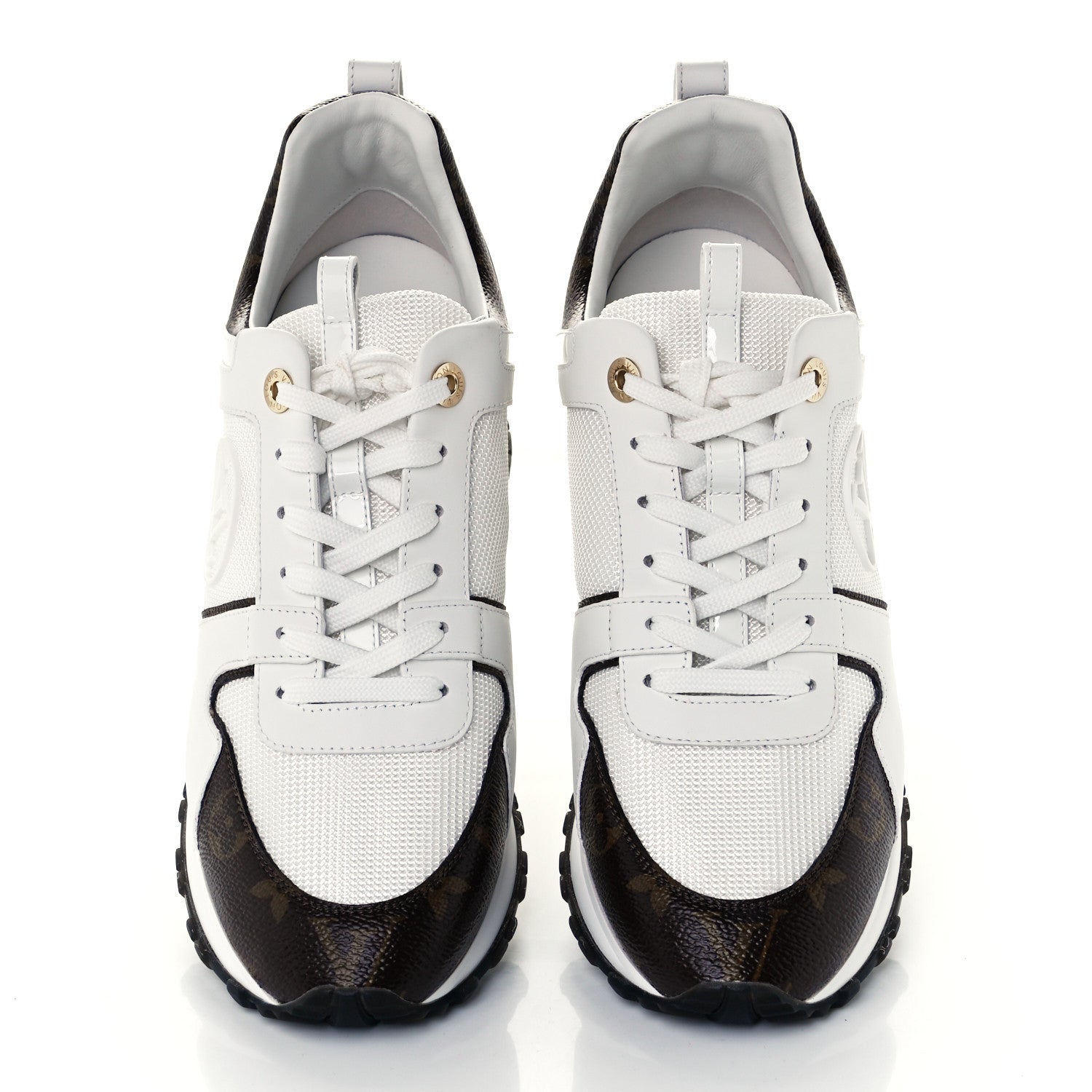 Louis Vuitton Calfskin Monogram Run Away Sneakers 39 White 4 of 8