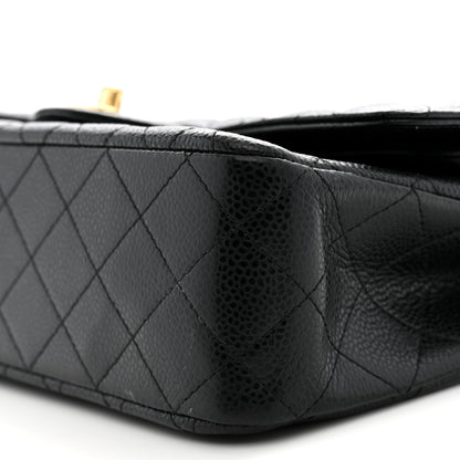 Chanel Caviar Quilted Medium Double Flap Black 10 of 12