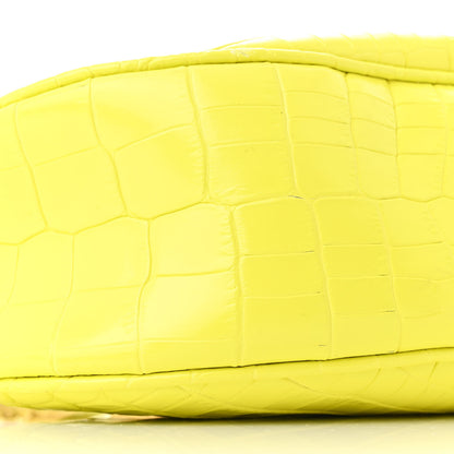 Tom Ford Calfskin Crocodile Embossed Mini Bianca Hobo Acid Yellow 9 of 12