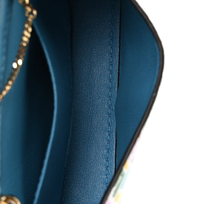 Fendi X SARAH COLEMAN Vitello Liberty Ceylon Micro FF Fish Eye Embossed Nano Baguette Charm Multicolor Cyber Blue 5 of 11