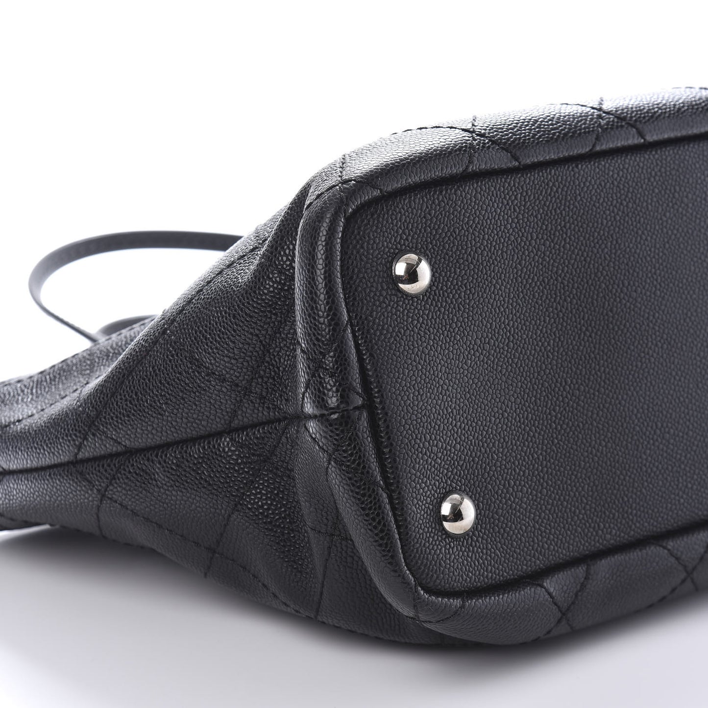 Grained Calfskin Shopping Fever Tote Black