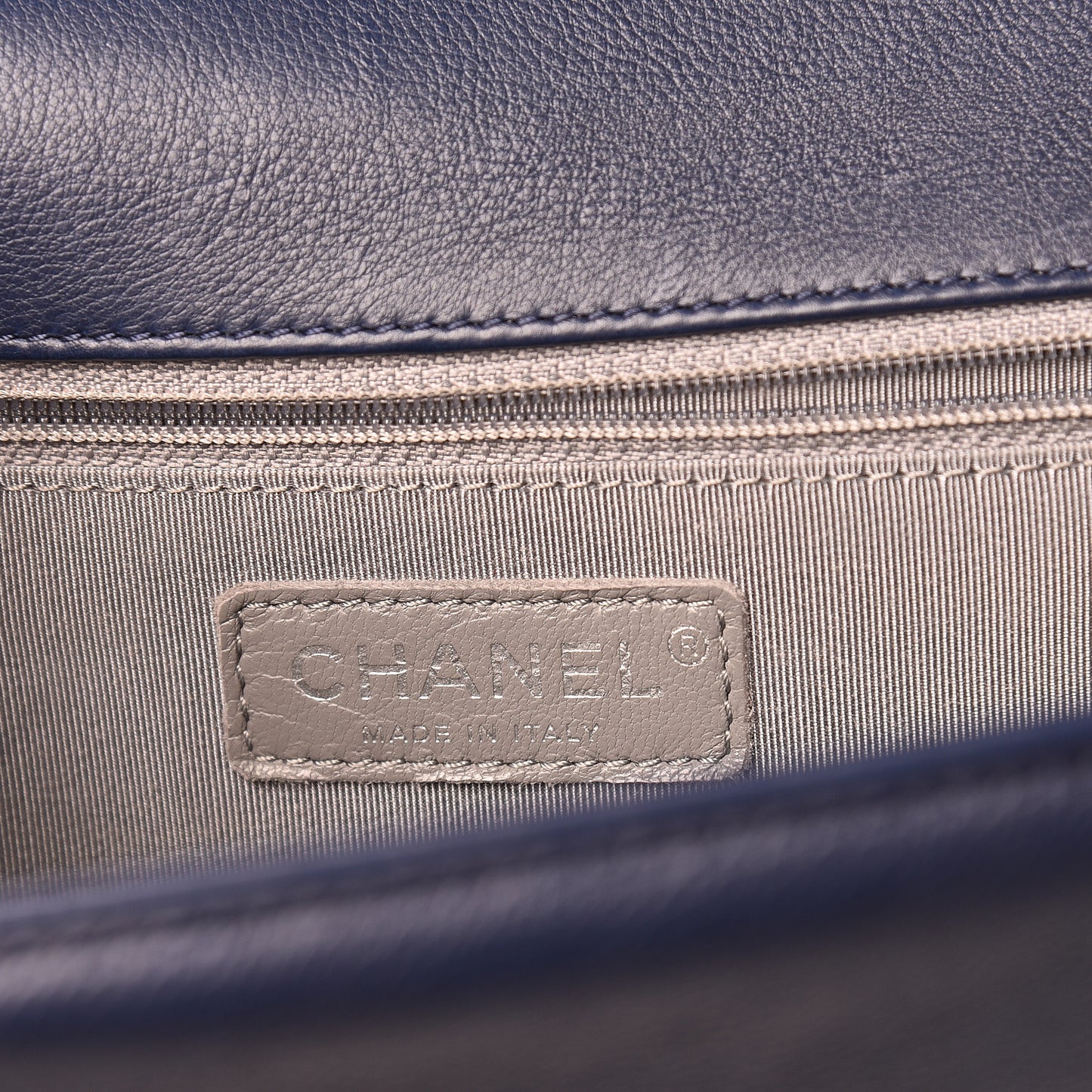 Calfskin Stitched New Medium Boy Flap Navy