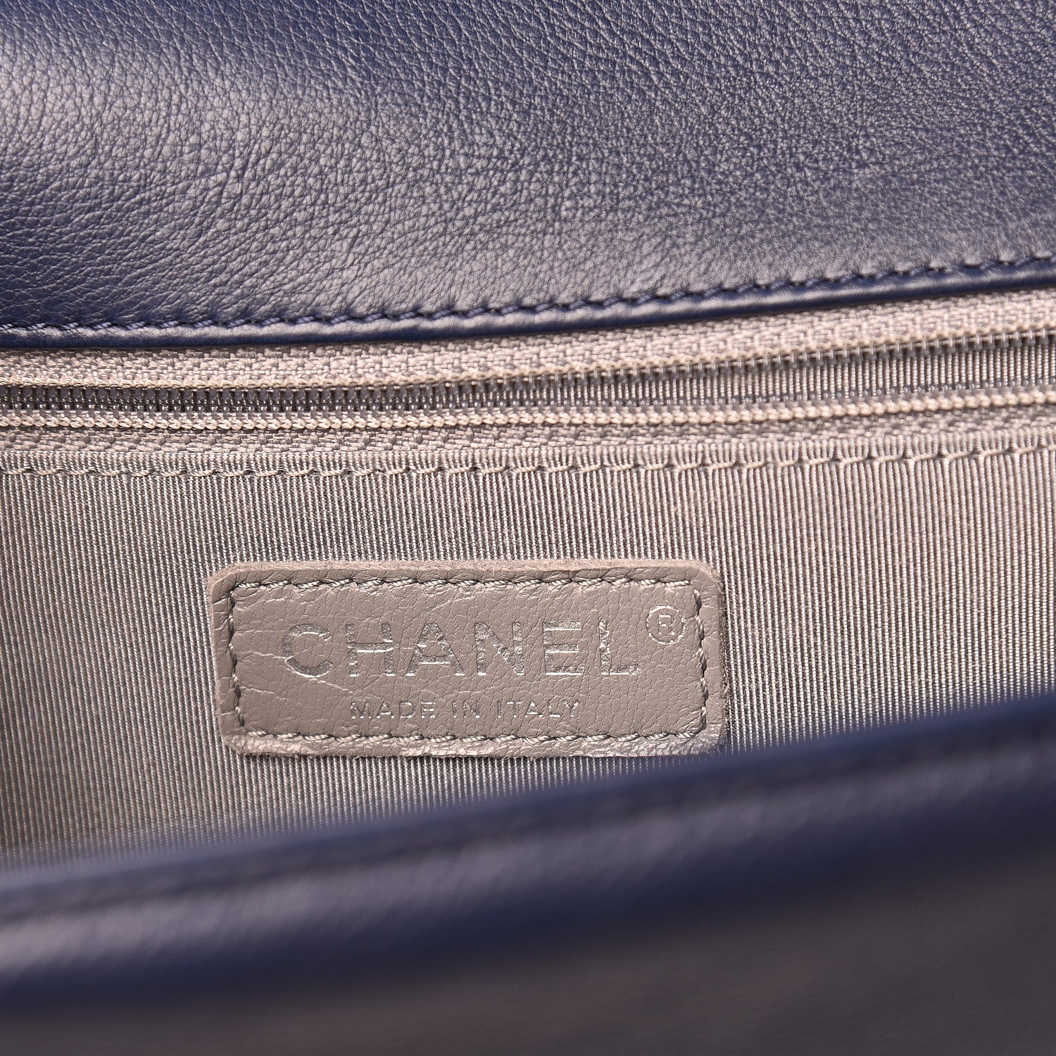 Chanel Calfskin Stitched New Medium Boy Flap Navy 6 of 13
