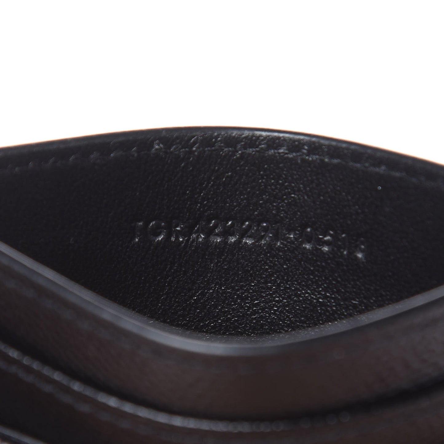 Grain De Poudre Matelasse Chevron Monogram Credit Card Case Black