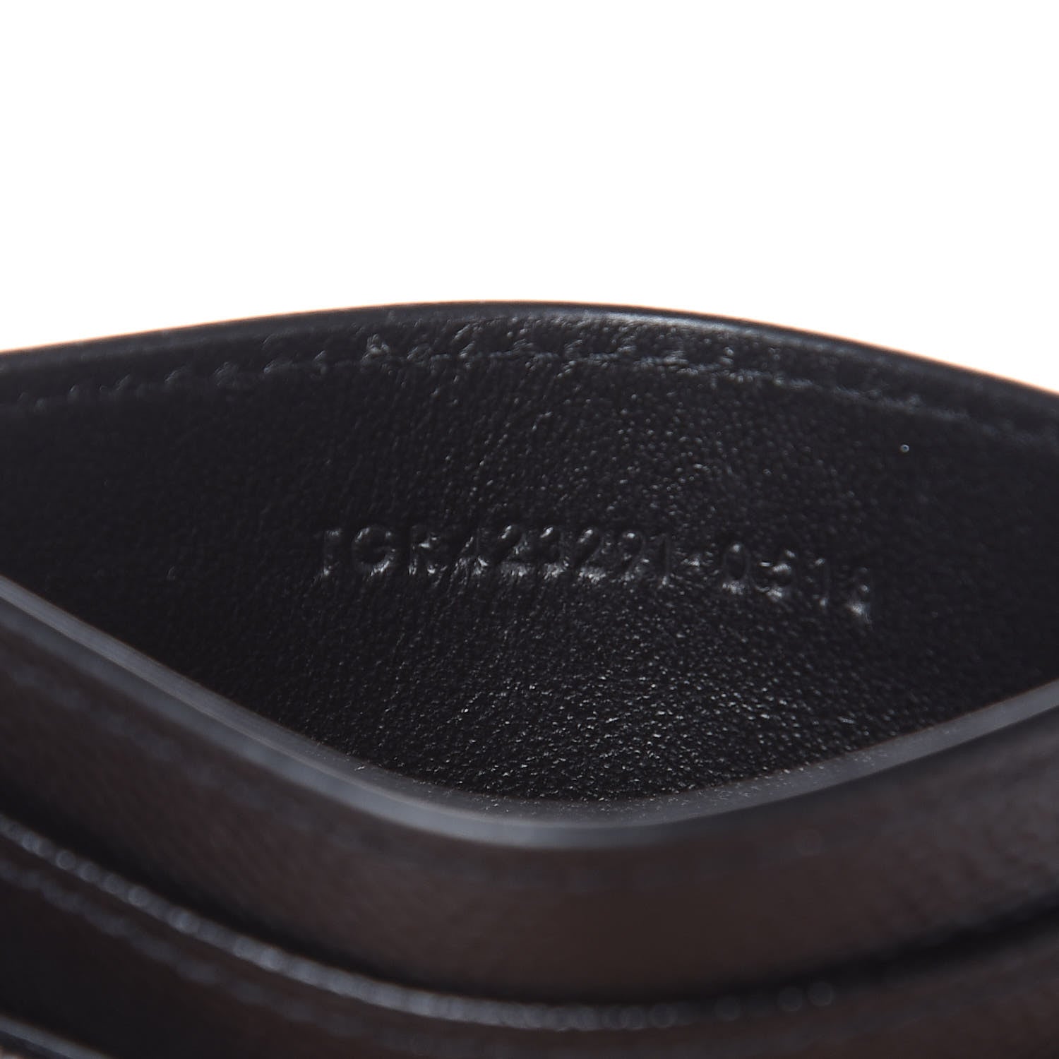 Saint Laurent Grain De Poudre Matelasse Chevron Monogram Credit Card Case Black 7 of 7