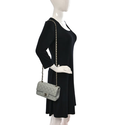 Chanel Lambskin Quilted Mini Rectangular Flap Grey 2 of 9