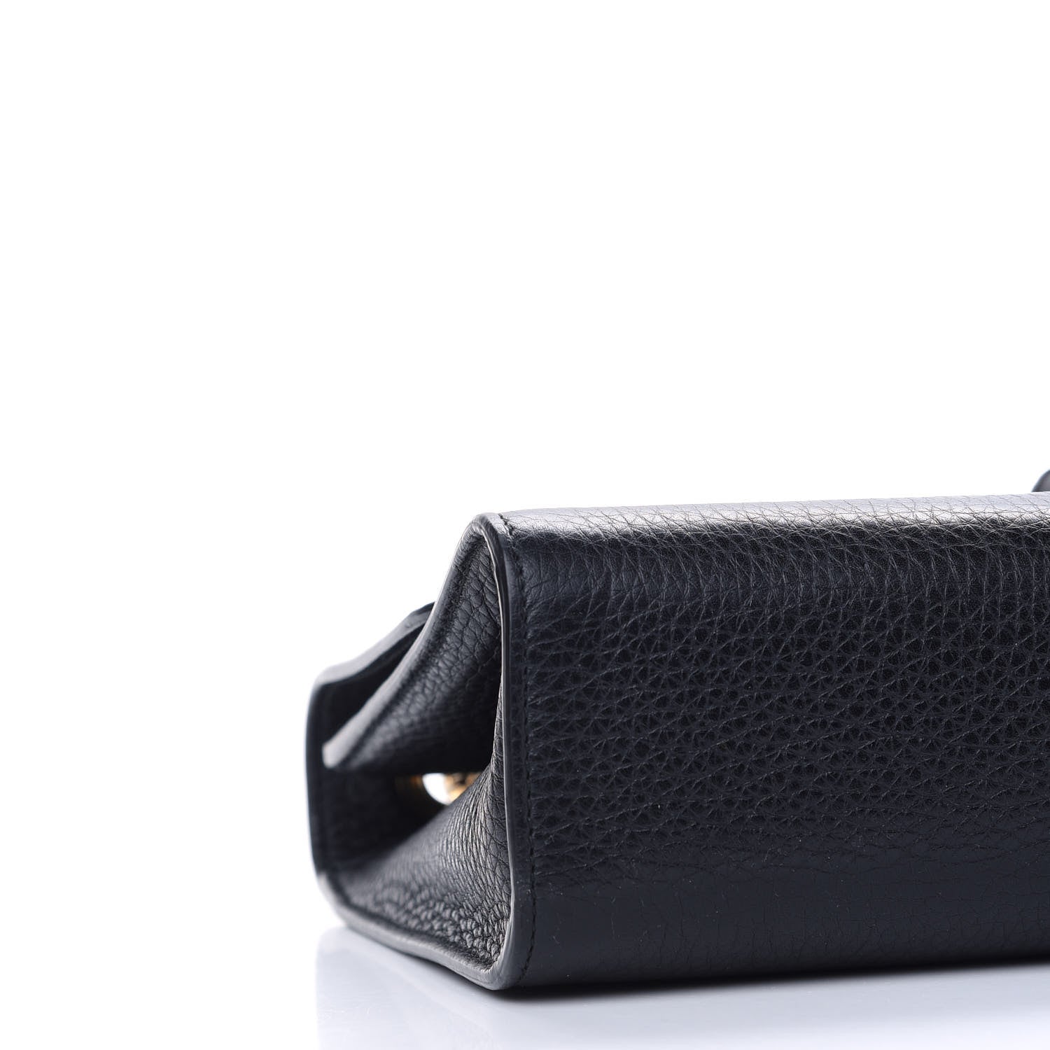 Gucci Pebbled Calfskin Medium Miss Bamboo Shoulder Bag Black 7 of 8