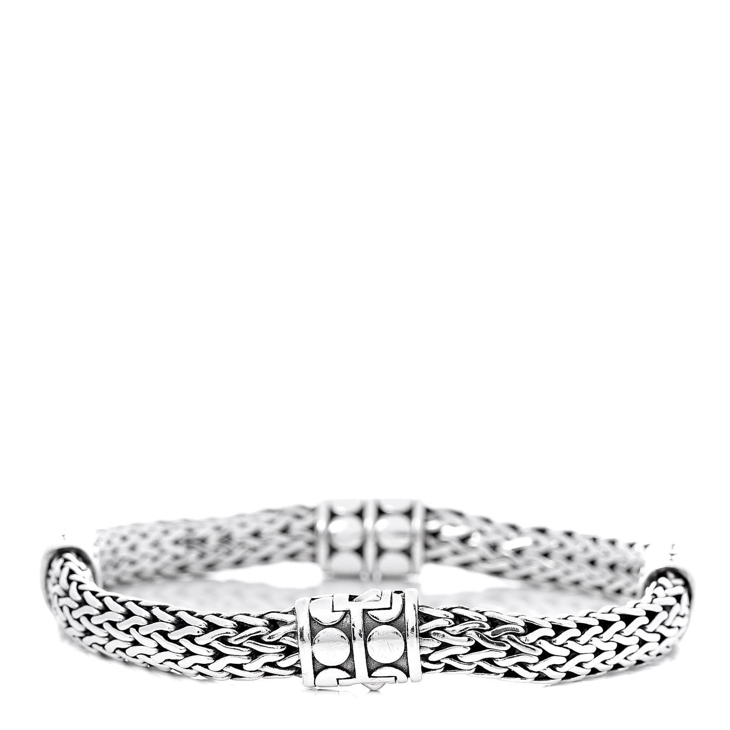 Sterling Silver 6mm Four Station Classic Chain Dot Bracelet