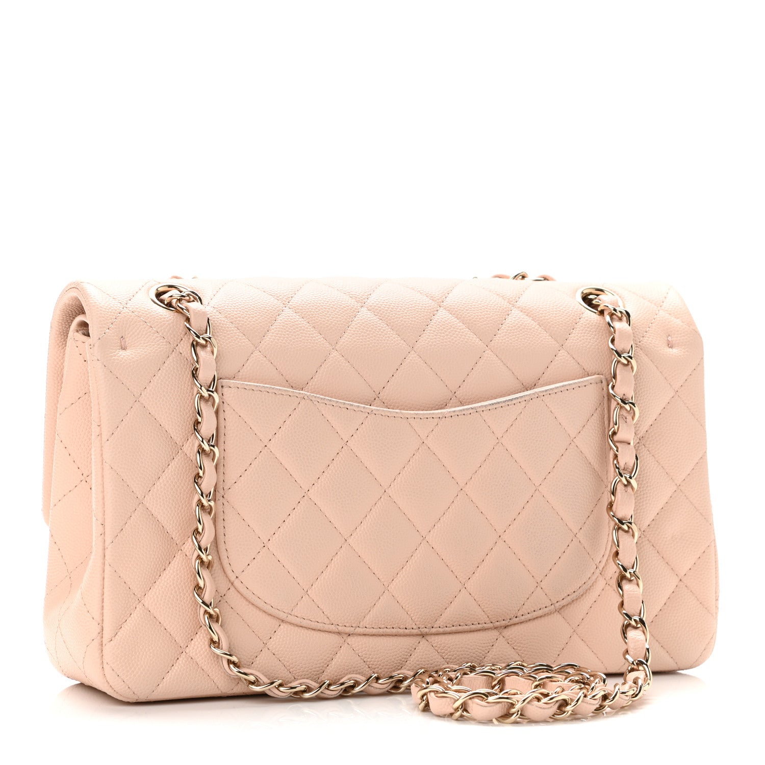 Chanel Caviar Quilted Medium Double Flap Light Beige 2 of 10
