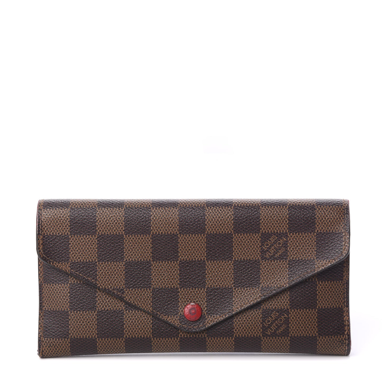 Damier Ebene Josephine Wallet Red