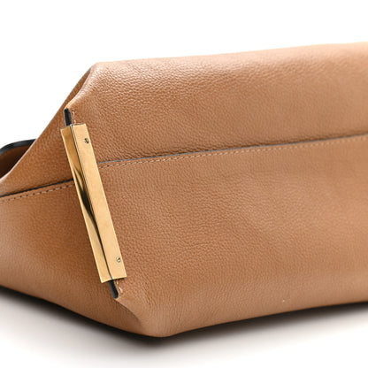 Chloe Calfskin Medium Clare Top Handle Bag Tan Black 9 of 21