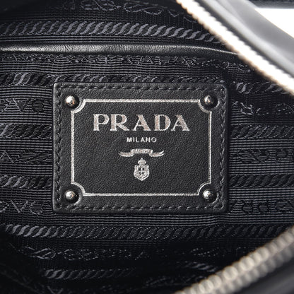 Prada Tessuto Nylon Soft Calfskin Shoulder Bag Nero Black 6 of 7