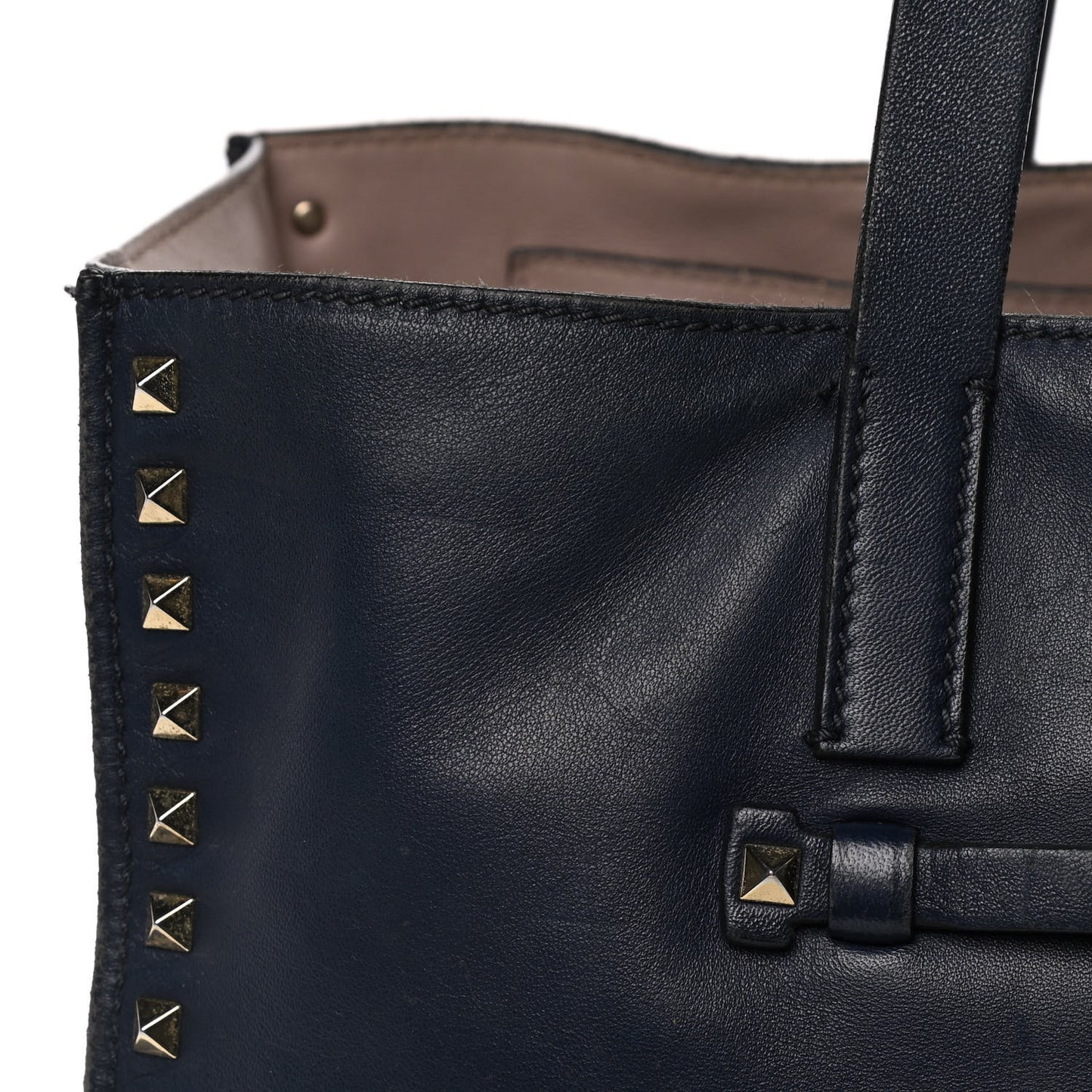 Nappa Medium Rockstud Soft Tote Marine