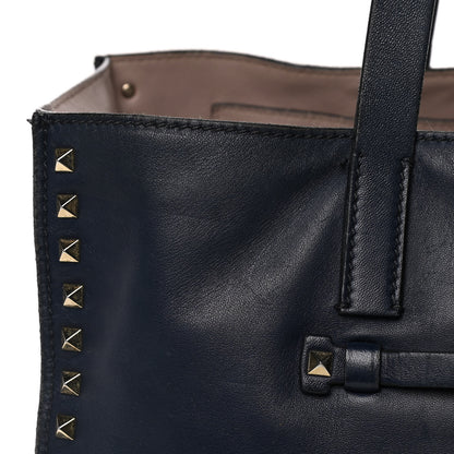 Valentino Garavani Nappa Medium Rockstud Soft Tote Marine 39 of 42