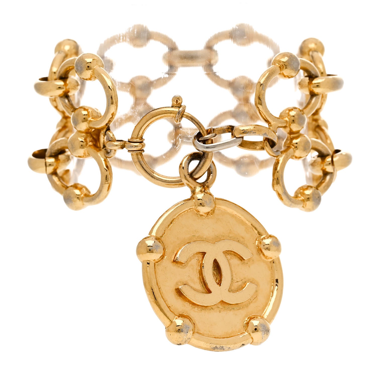 Chanel Metal CC Coin Bracelet Gold 1 of 3