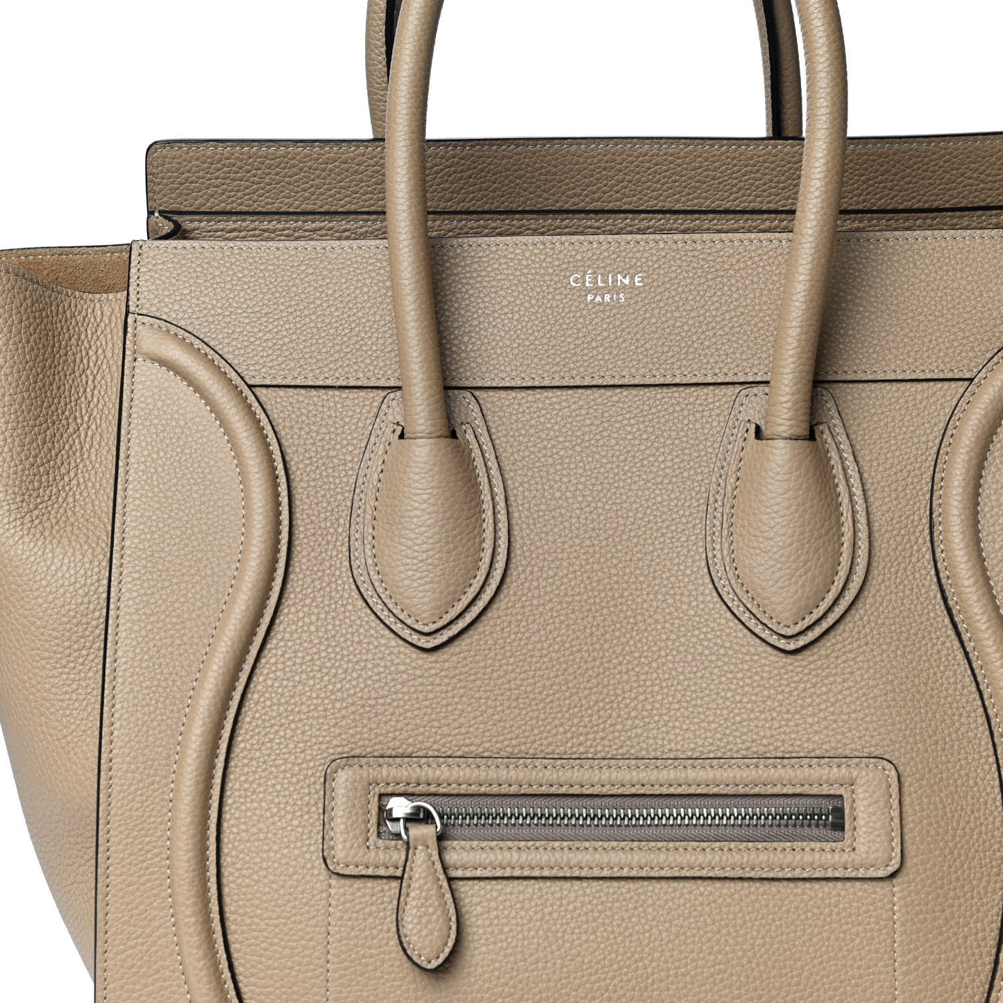 Drummed Calfskin Mini Luggage Dune