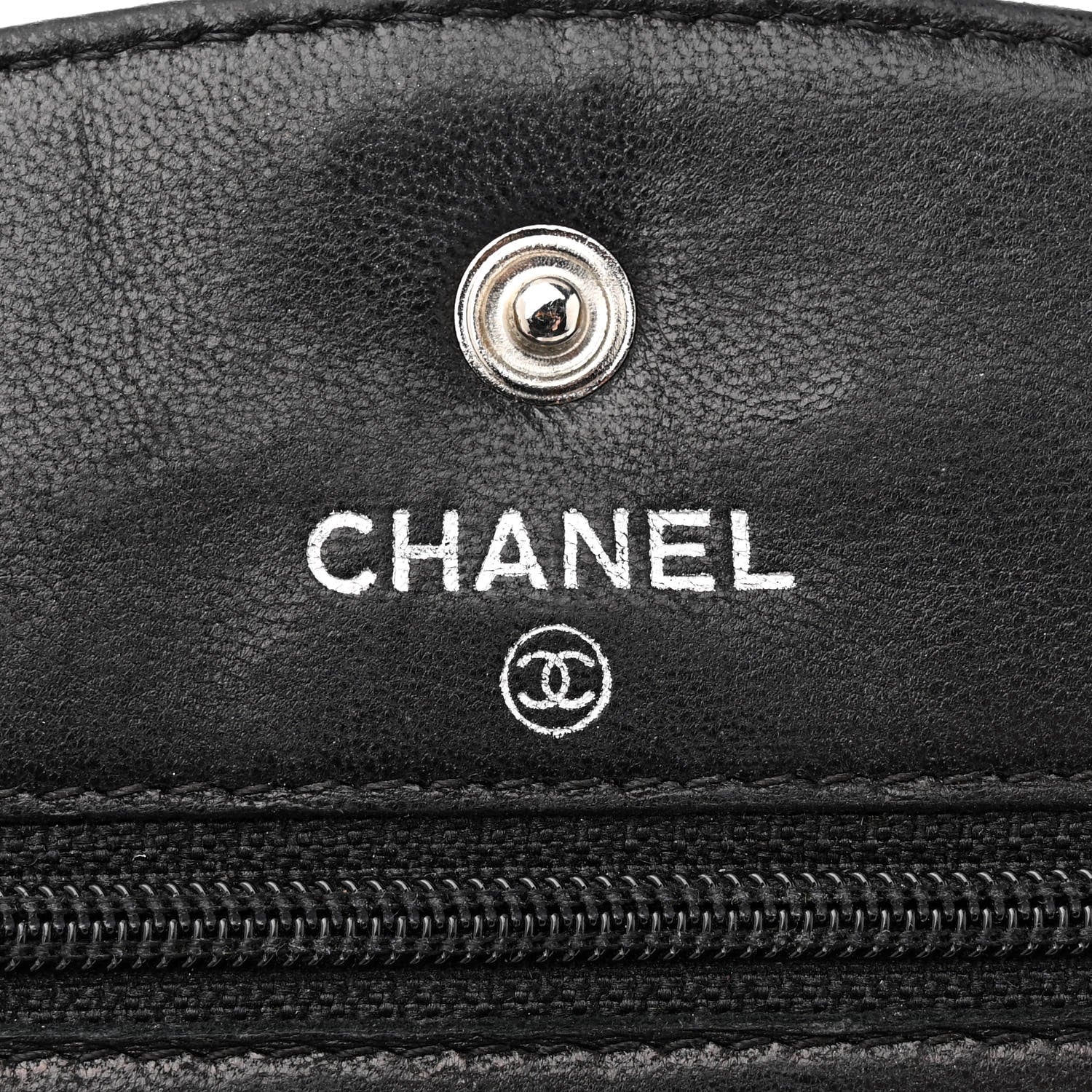 Chanel Caviar Timeless CC Wallet On Chain WOC Black 6 of 13