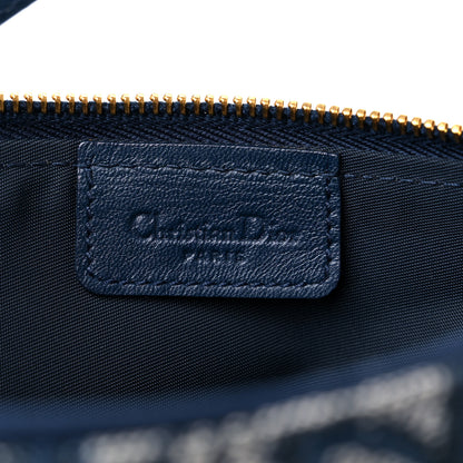 Christian Dior Monogram Mini Saddle Pochette Navy 6 of 9