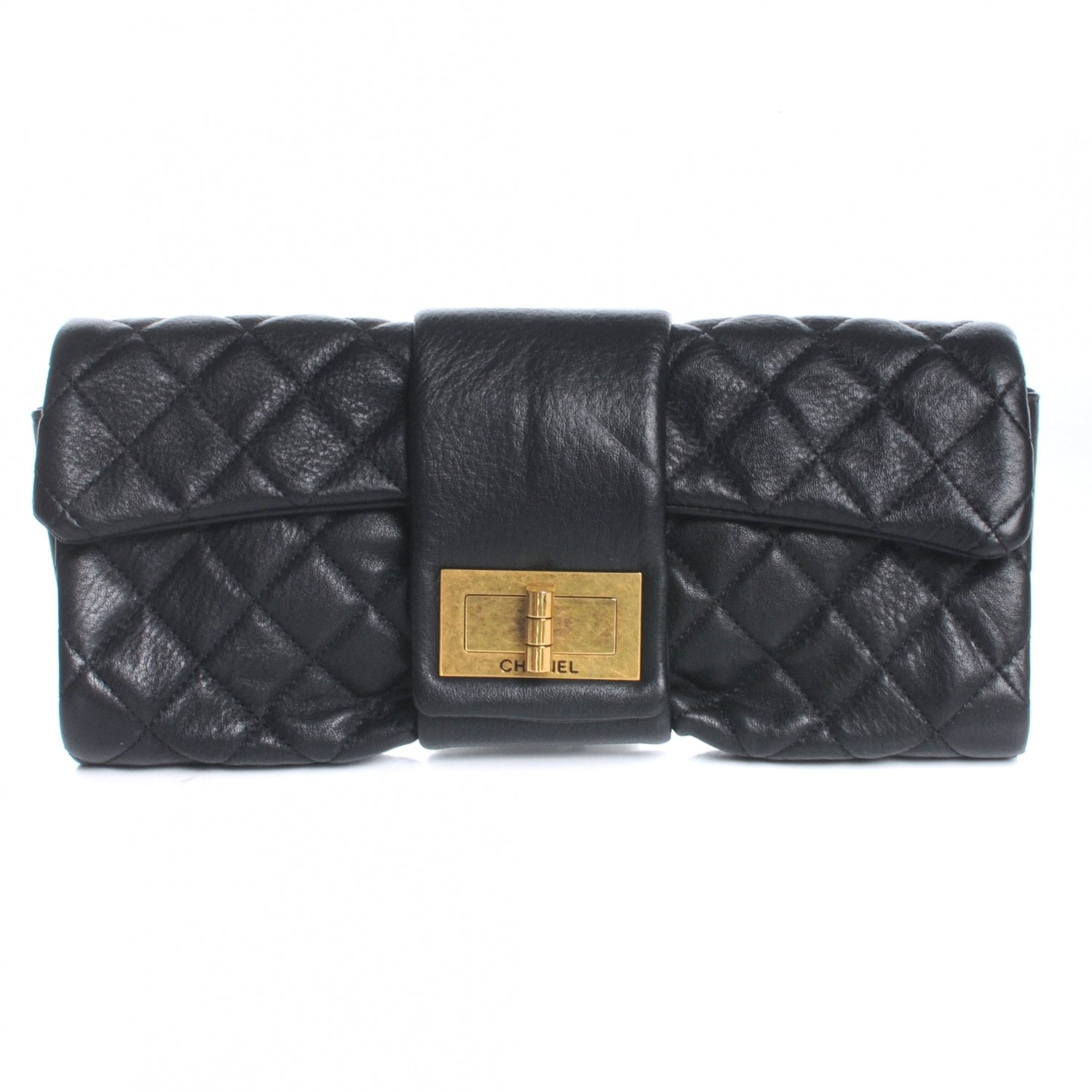 Chanel Leather Mademoiselle Clutch Black 1 of 7