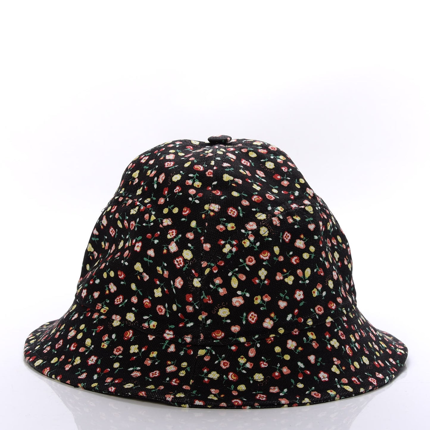 X LIBERTY OF LONDON Canvas Floral Print Bucket Hat L Black Multicolor