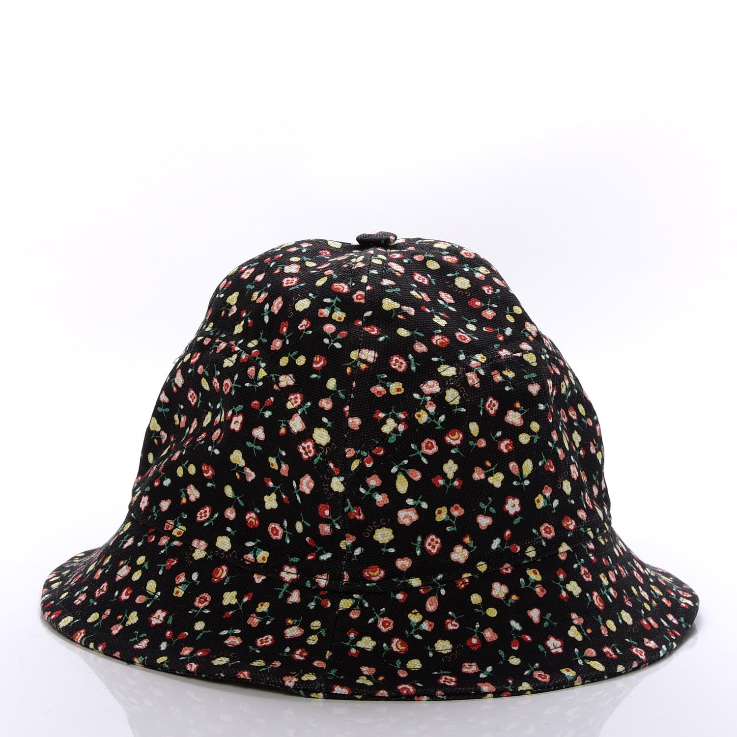 Gucci X LIBERTY OF LONDON Canvas Floral Print Bucket Hat L Black Multicolor 6 of 8