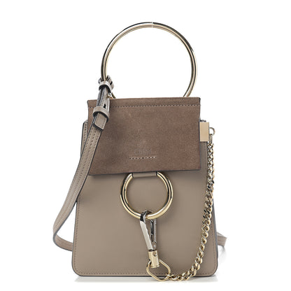 Chloe Suede Calfskin Mini Faye Bracelet Bag Motty Grey 1 of 9