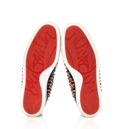 Christian Louboutin Mens Patent Calfskin Spike Louis Flat Sneakers 43.5 Black Multi 7 of 11