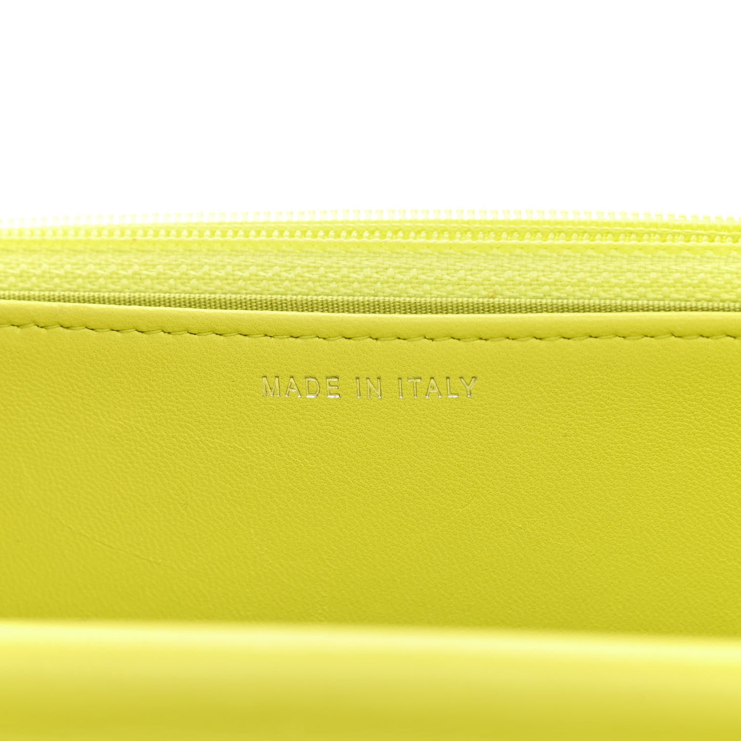 Lambskin Stitched Pop Stitches Wallet On Chain WOC Yellow