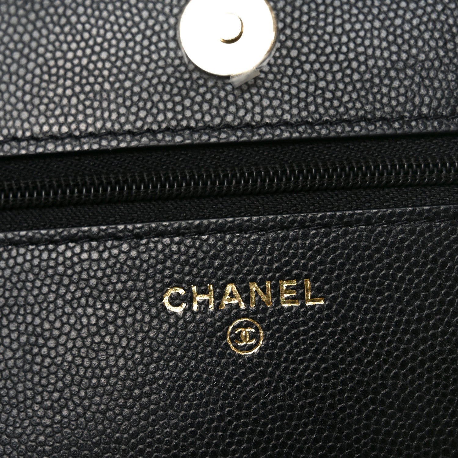 Chanel Caviar Timeless CC Wallet On Chain WOC Black 6 of 12