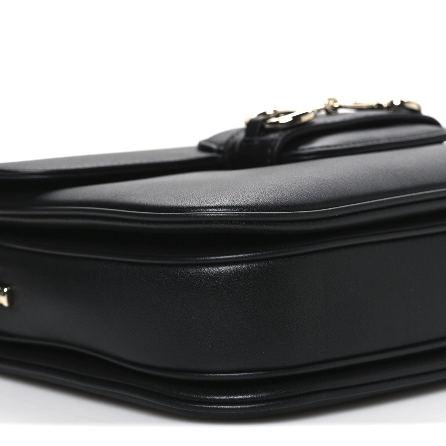 Gucci Ciny Lux Calfskin Horsebit 1955 Soft Small Shoulder Bag Black 9 of 10