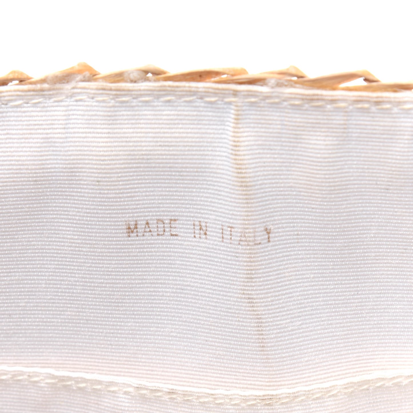 Lambskin Straw Basket Shoulder Bag Light Beige