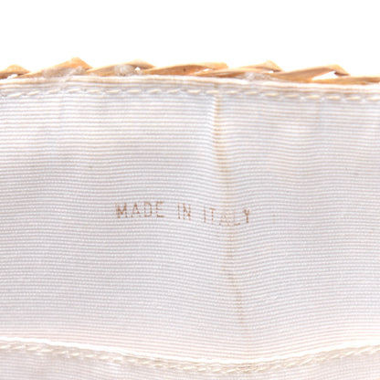 Chanel Lambskin Straw Basket Shoulder Bag Light Beige 6 of 22