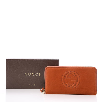 Gucci Vitello Range Soho Zip Around Wallet Old Whisky 8 of 8
