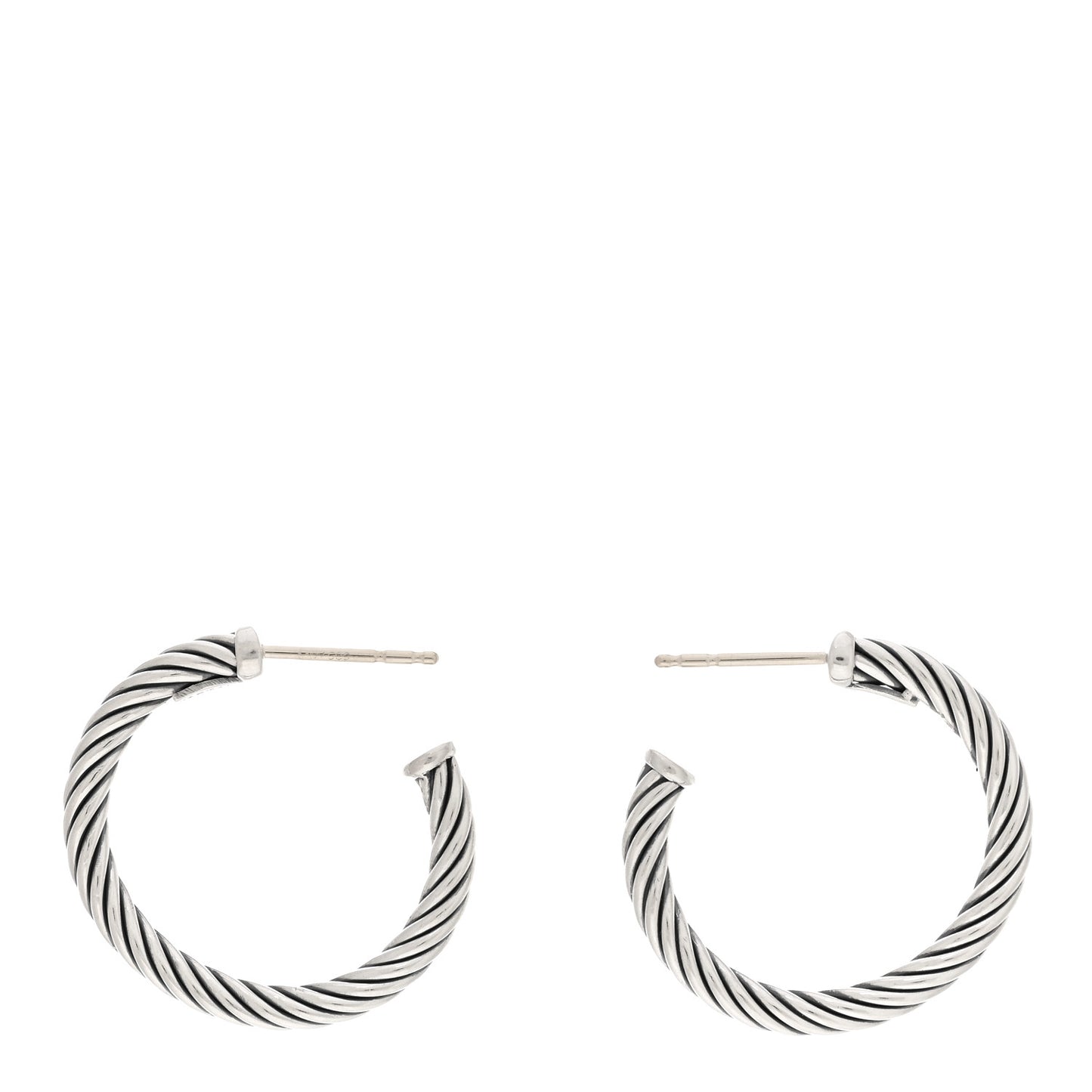 Sterling Silver Small Cable Classics Hoop Earrings