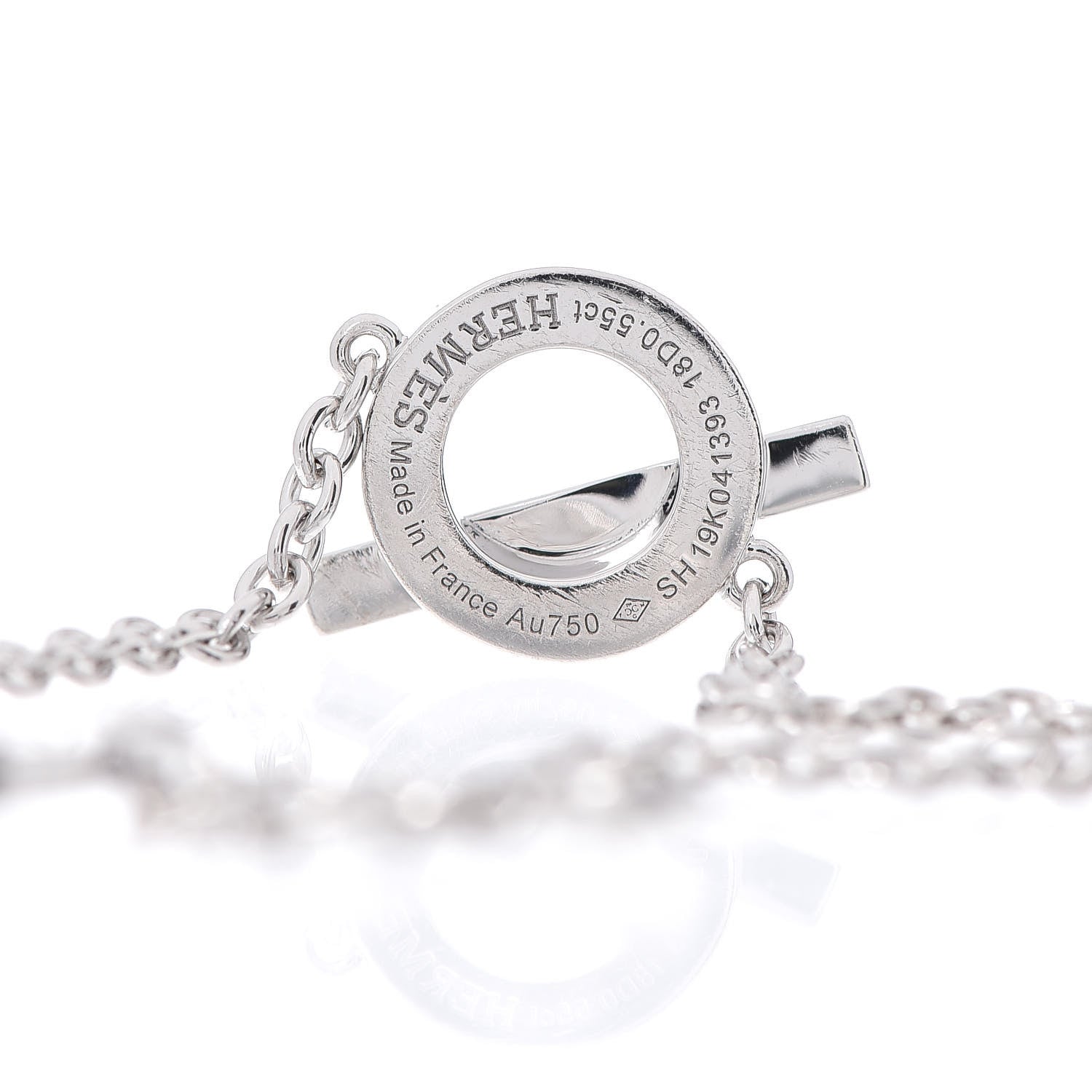 Hermes 18K White Gold Diamond Finesse Bracelet SH 4 of 5