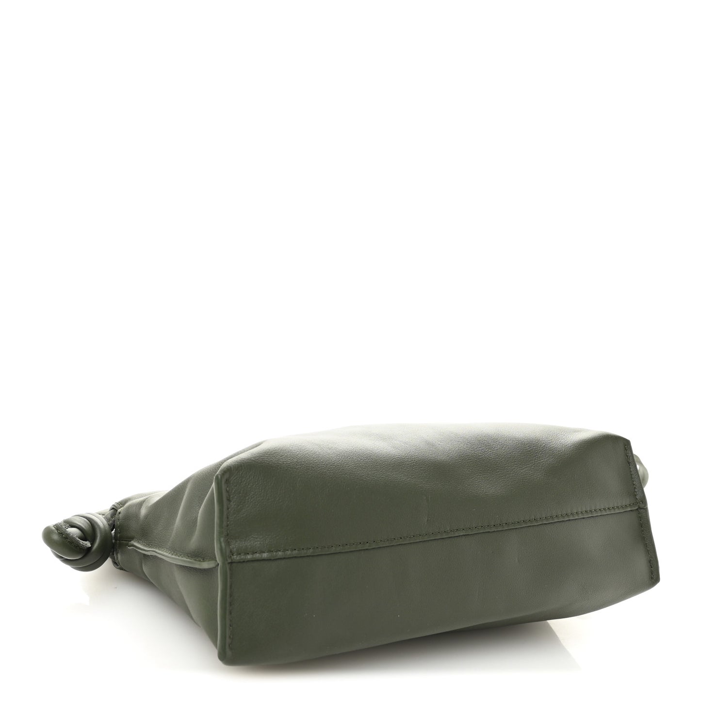 X SUNA FUJITA Nappa Panda Mini Flamenco Knot Clutch Bottle Green