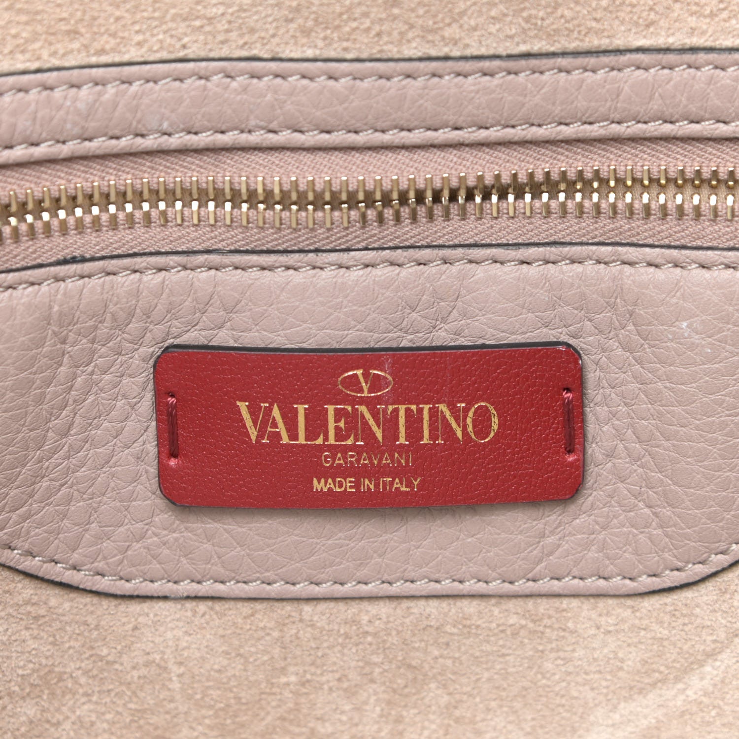Valentino Garavani Grained Calfskin Rockstud Shoulder Tote Poudre 6 of 13