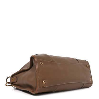 Prada Cervo Deerskin Shopping Satchel Visone 4 of 9