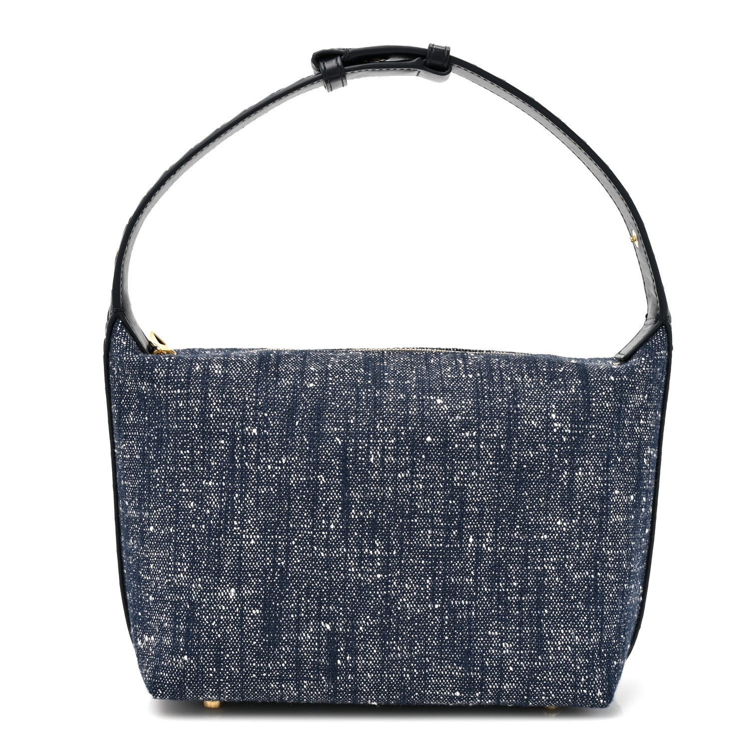 Bottega Veneta Denim Boucle Wallace Shoulder Bag Navy White Space 1 of 10