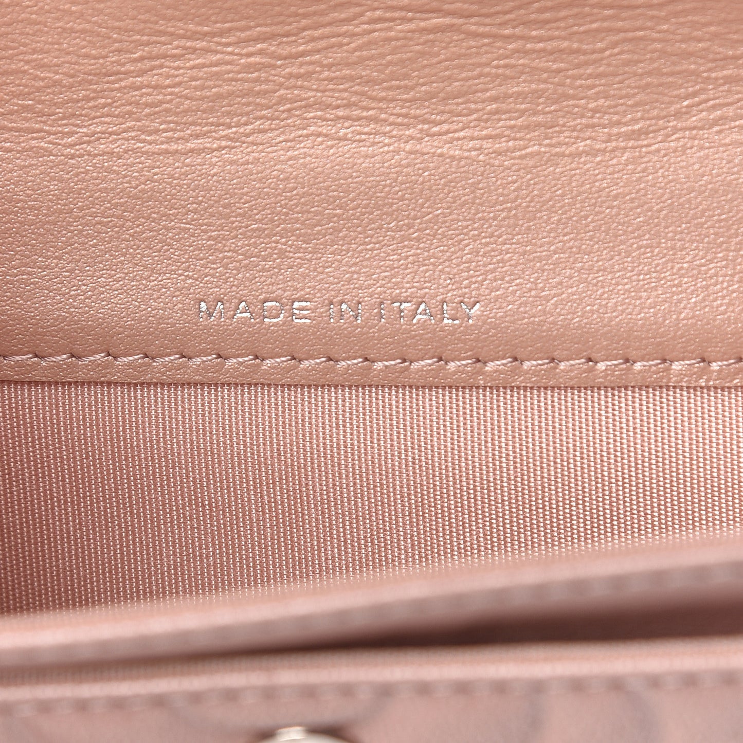 Goatskin Camellia Embossed Card Holder Wallet Light Pink