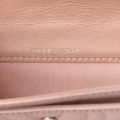 Chanel Goatskin Camellia Embossed Card Holder Wallet Light Pink 7 of 9