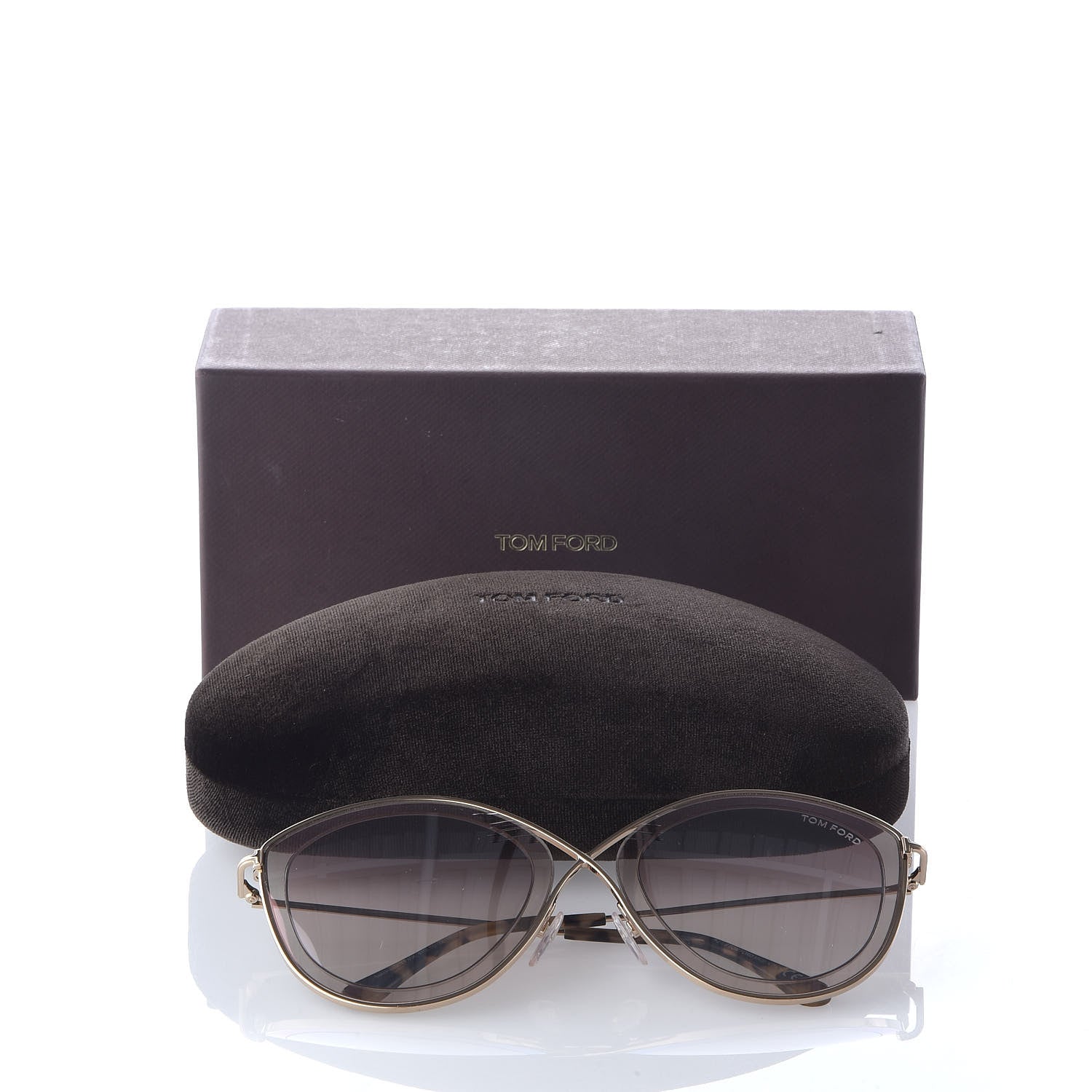 Tom Ford Sascha 02 Round Sunglasses TF604 Gold Tortoise 8 of 8